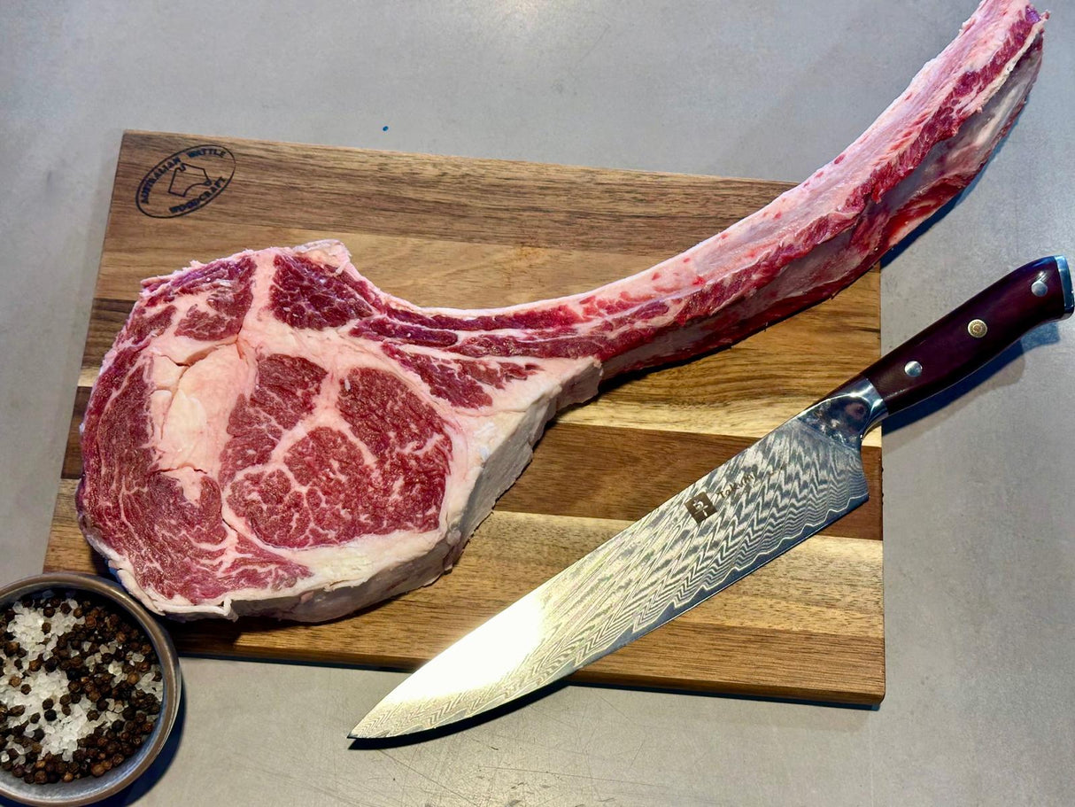 Platinum+ Tomahawk Angus Wagyu MBS6 ($108/kg)