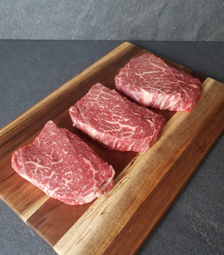 Wagyu Eye Round Steaks 1kg pack Marble Score 9 ($49.00/kg)
